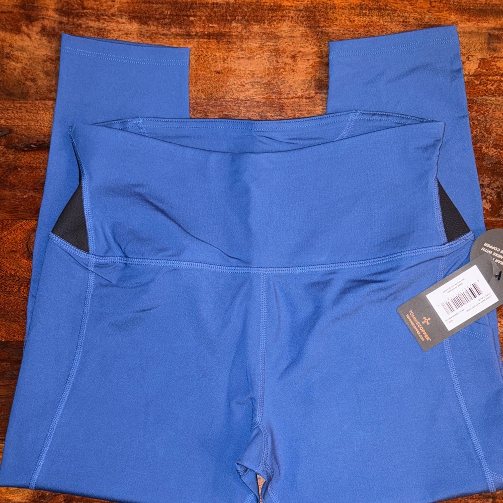 Blue Women's High-Waisted Leggings - Picture 4 of 7
